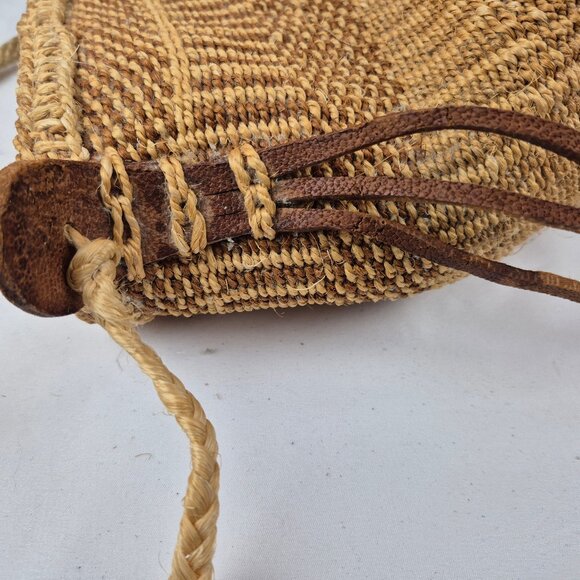 Vintage Handwoven Sisal Tote Market Bag from Kenya  Large - Picture 8 of 15